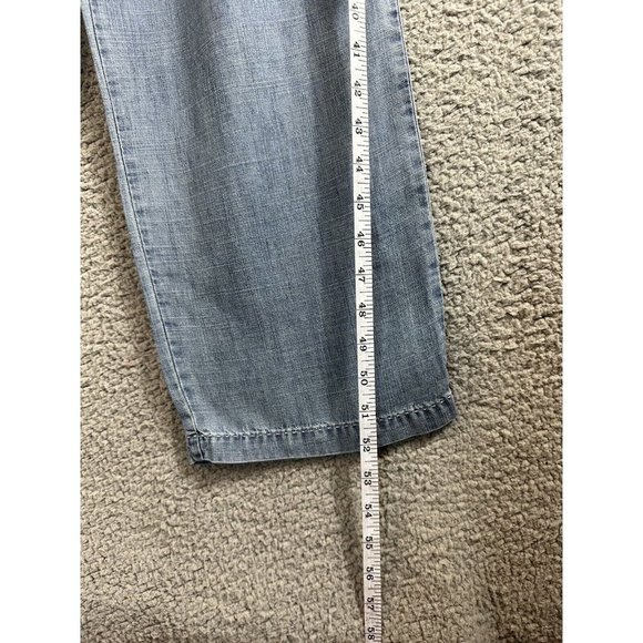 New Micheal Stars Chambray Jumpsuit Womens Size Small Blue Ruffled Wide Leg Pant - Picture 8 of 14